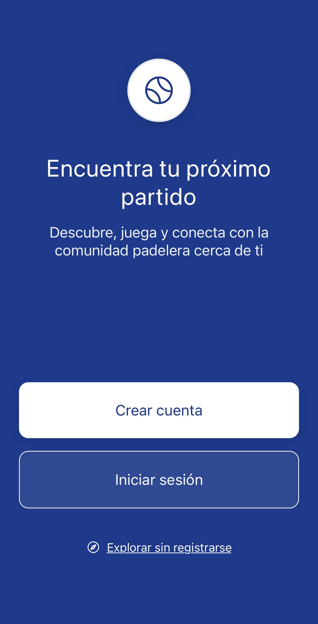 Padpok app - Pantalla 1